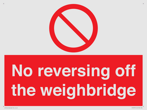 No reversing off the weighbridge